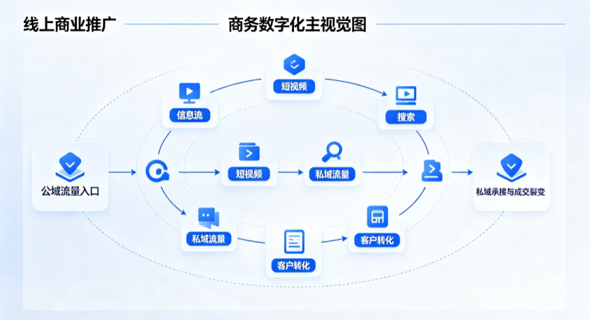天桥区线上商业推广怎么做？全域流量闭环搭建与低成本转化实战指南